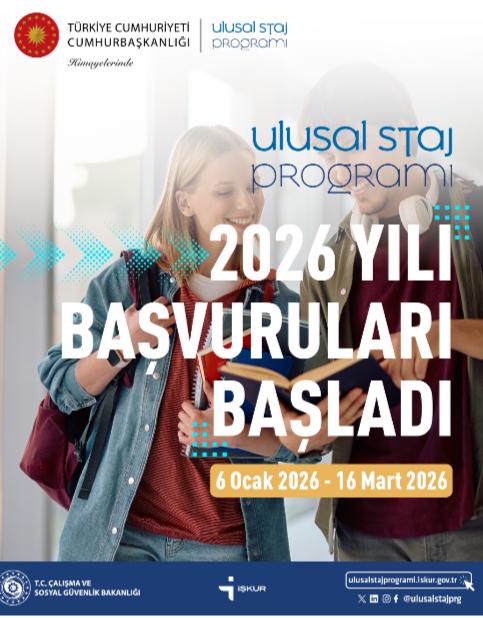 Ulusal Staj Programı 2026 Başvuruları Başladı!