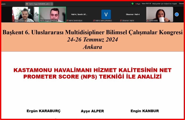 Havacılık Yönetimi Bölümü öğrencileri Başkent 6. Uluslararası Multidisipliner Bilimsel Çalışmalar Kongresi'nde bildiri sunumu gerçekleştirdi